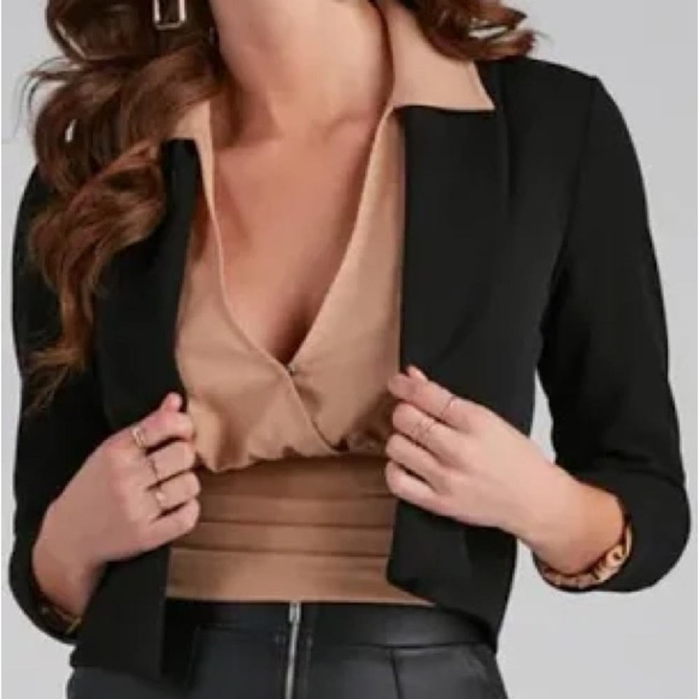 Forever 21 Women’s Cropped Blazer Black